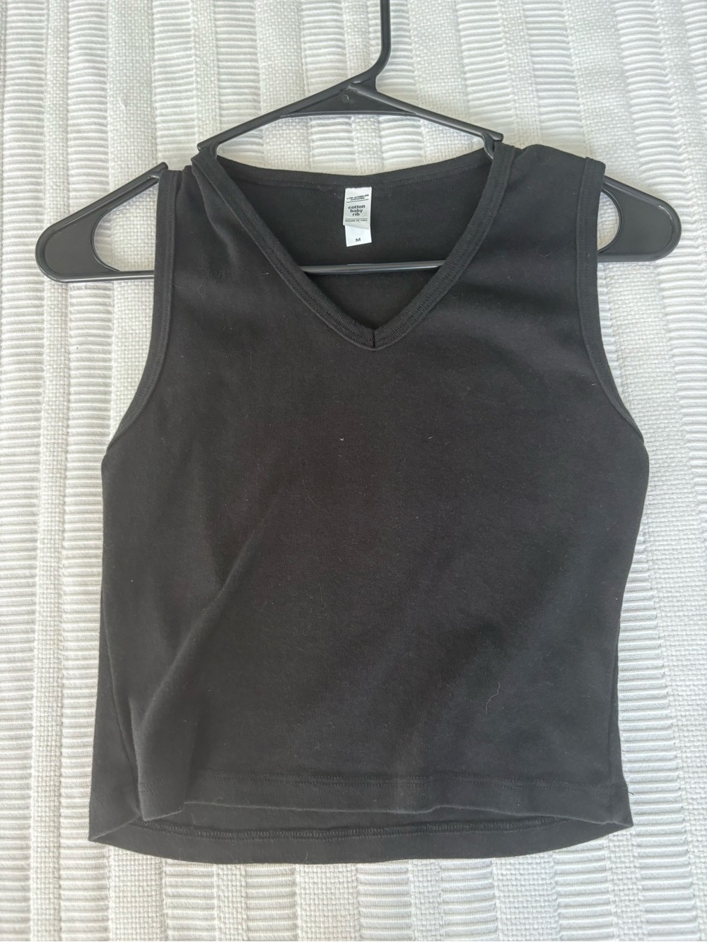 Los Angeles Apparel Black V-Neck Tank Top